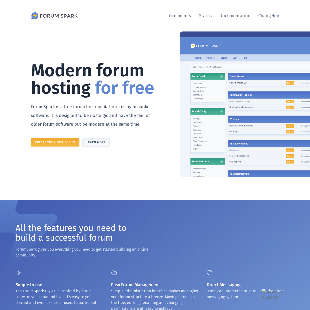 ForumSpark – Host your forum for free.