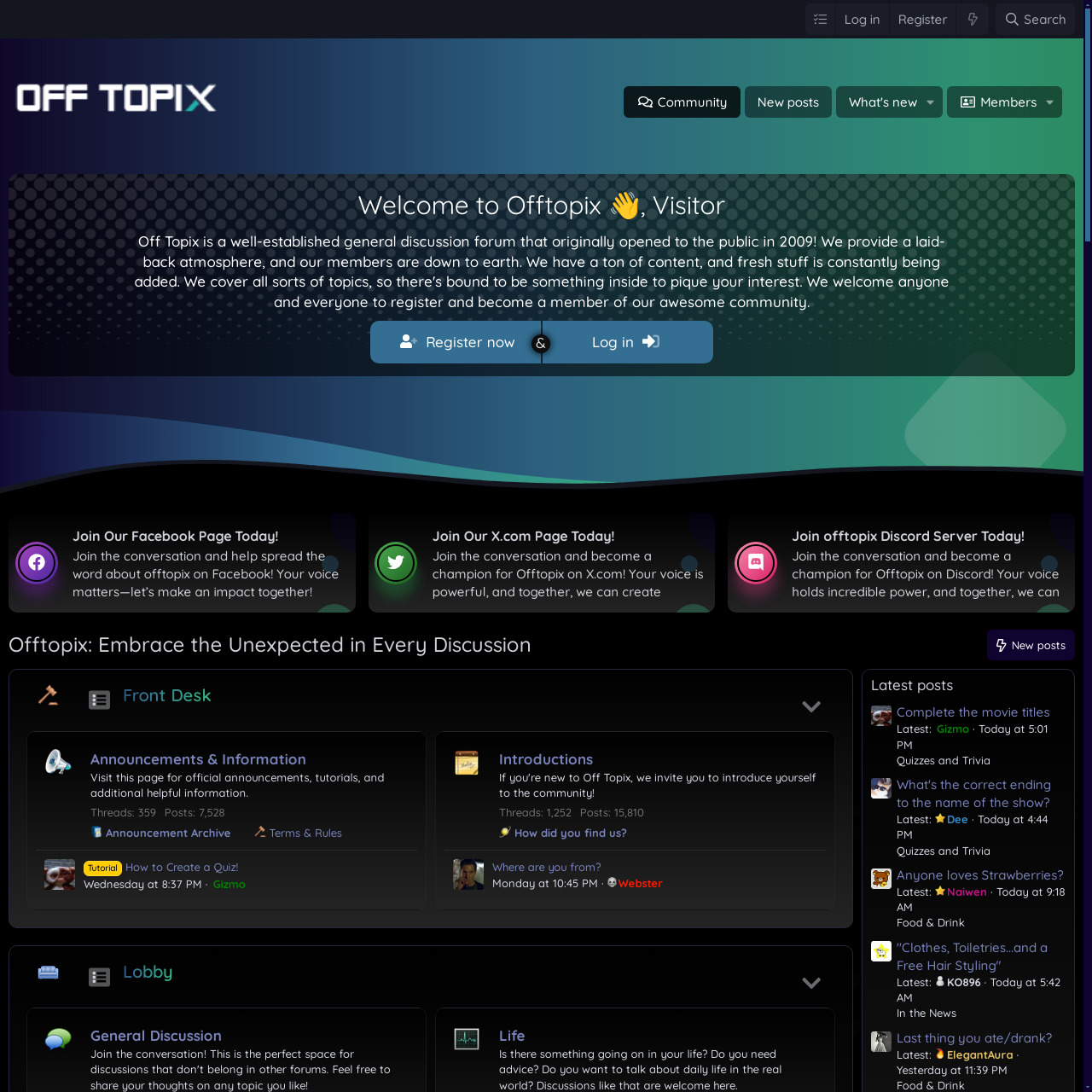 ★ Off Topix – Active & friendly forum ★